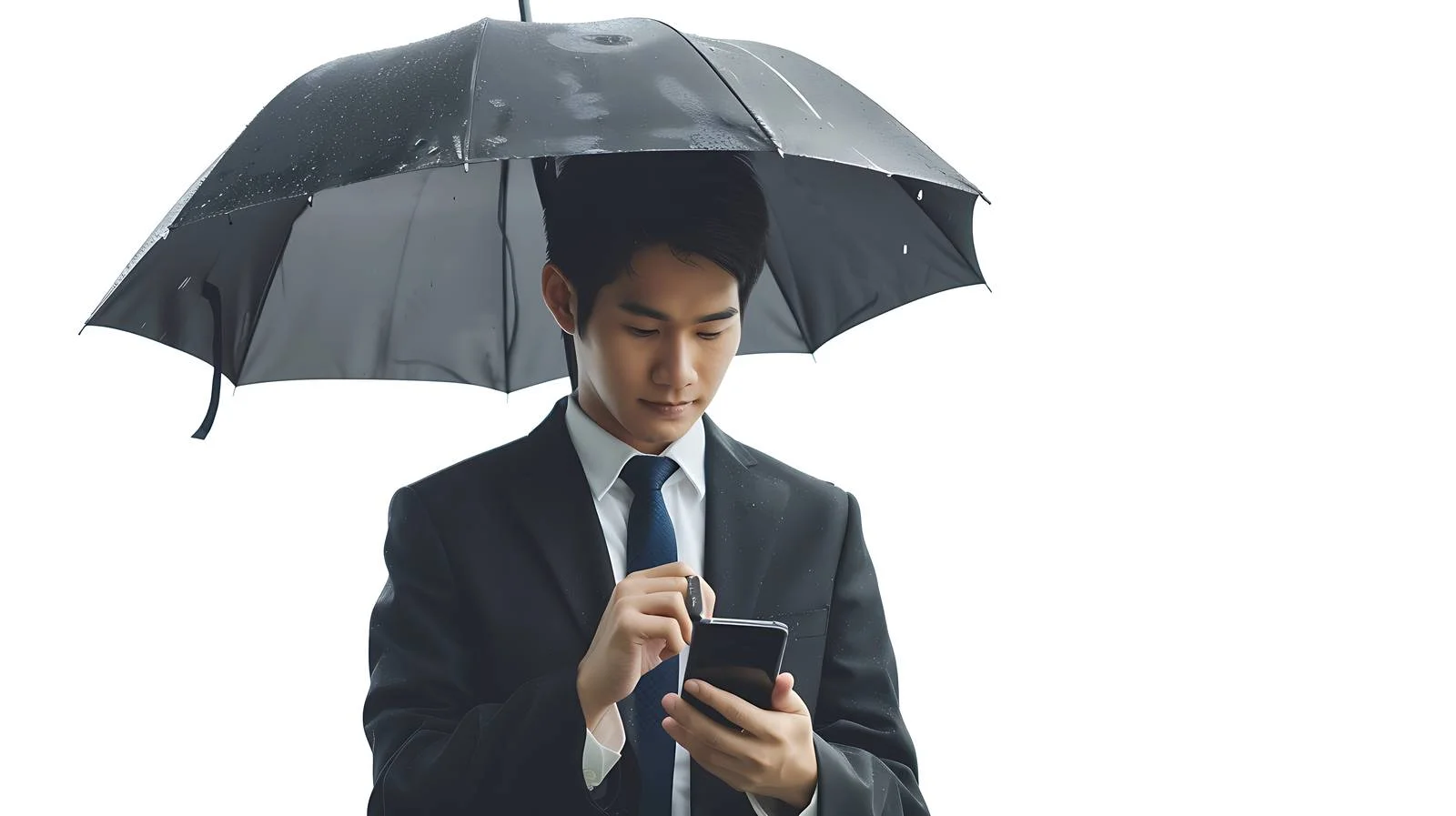 Businessman in Bangkok using smartphone — free download from Dotvec