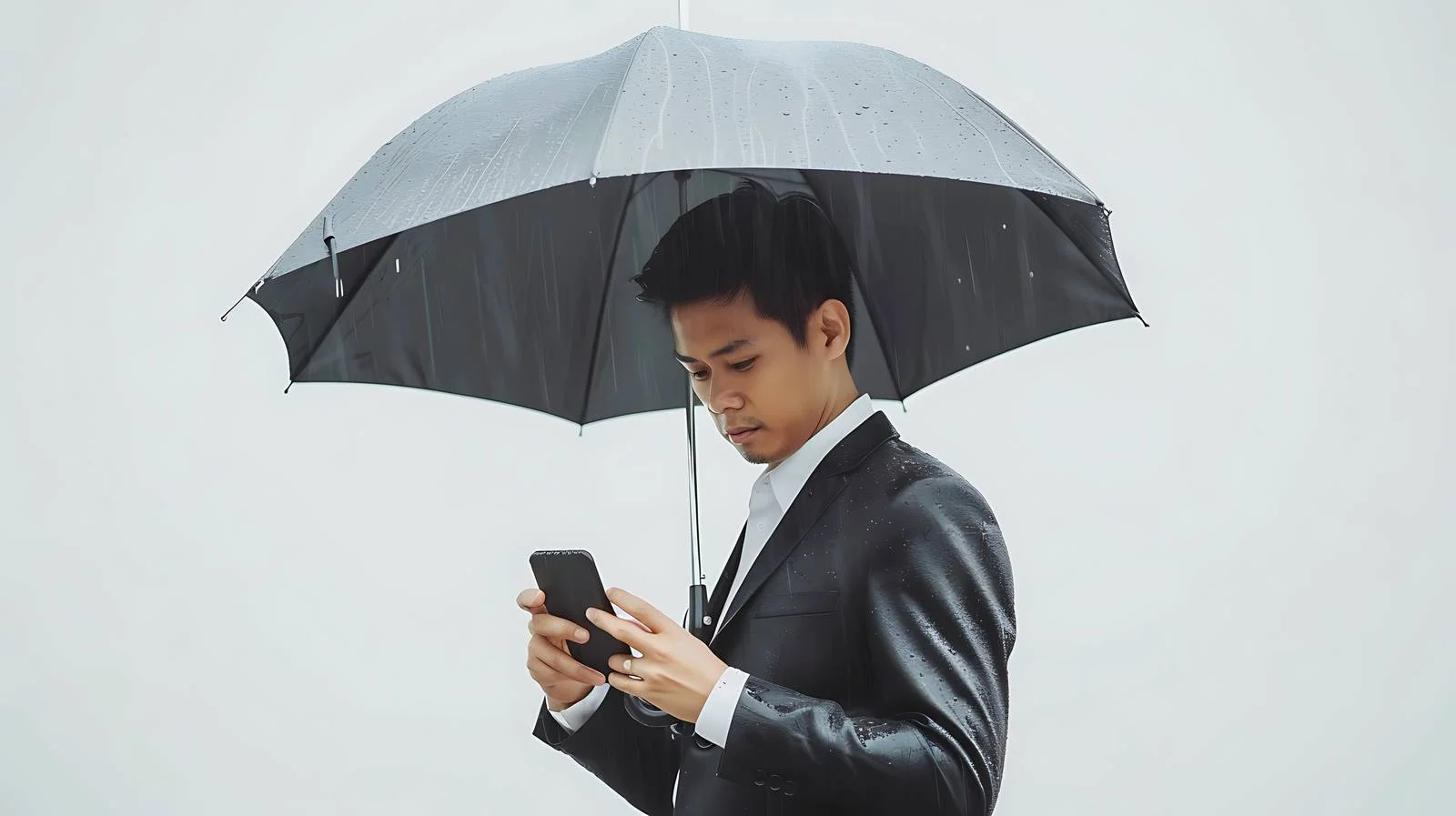 Busy Businessman in Bangkok with Smartphone — free download from Dotvec