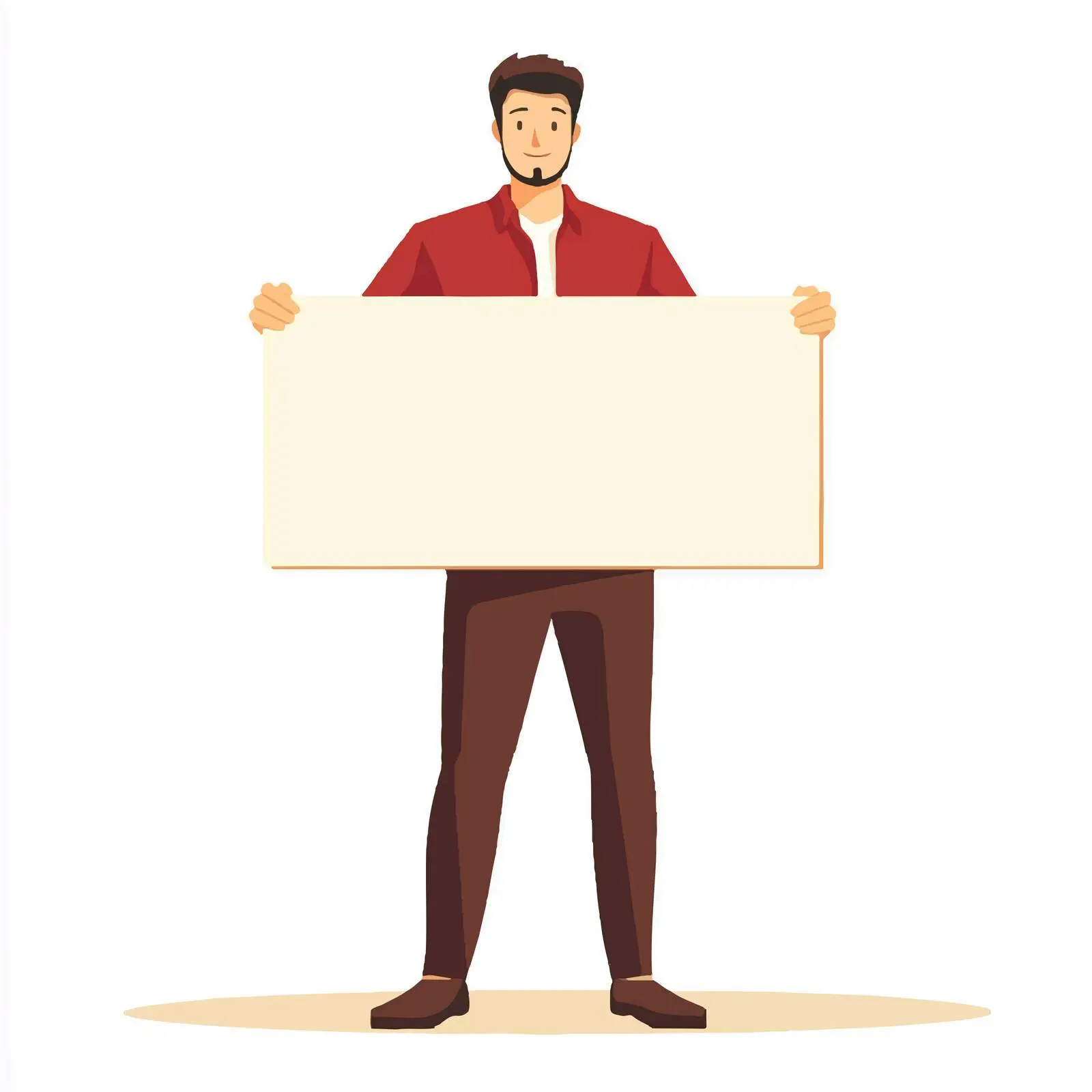 Young Businessman Holding a Billboard Vector — free download from Dotvec
