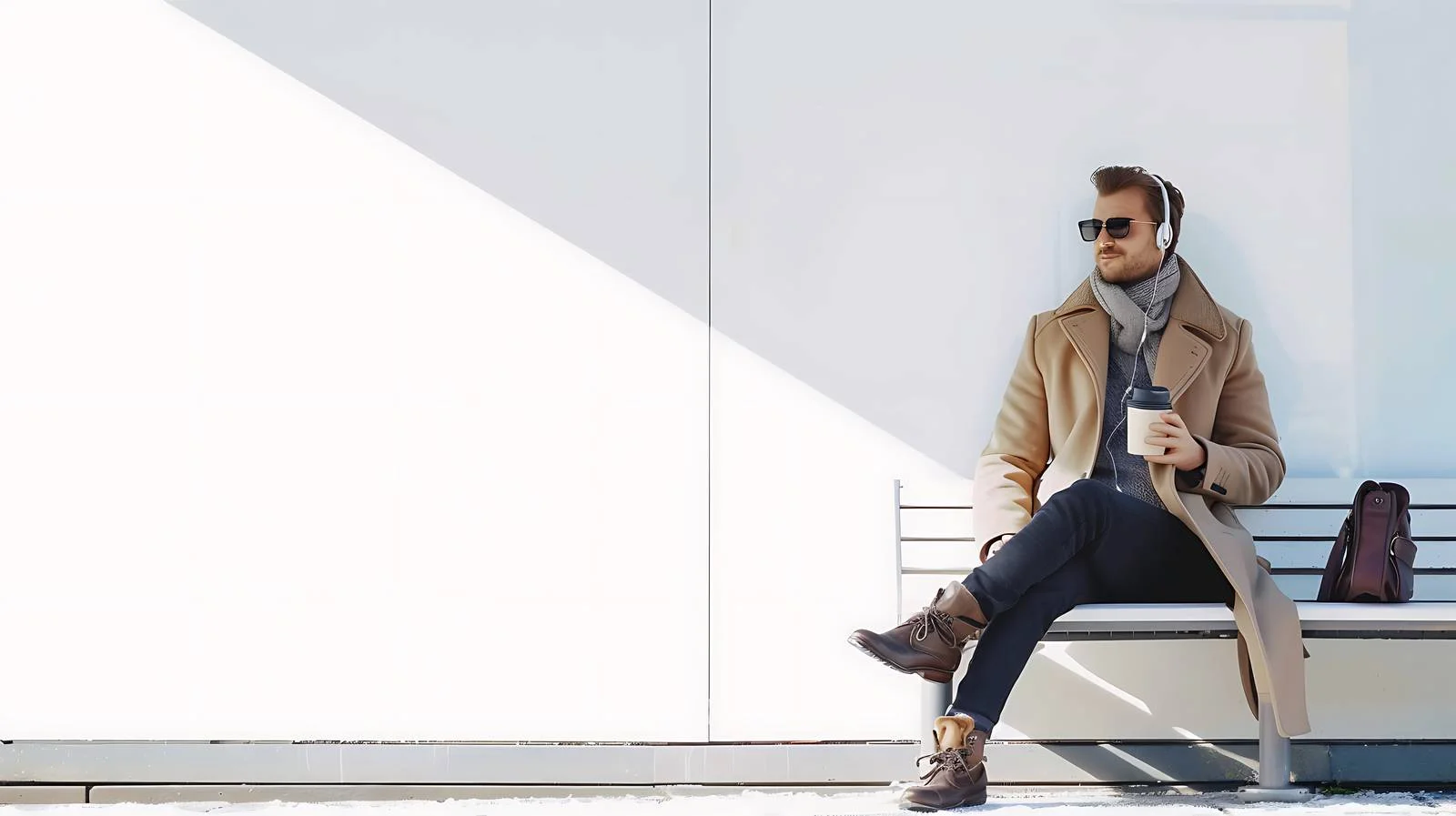 Young Businessman Multitasking with Coffee — free download from Dotvec