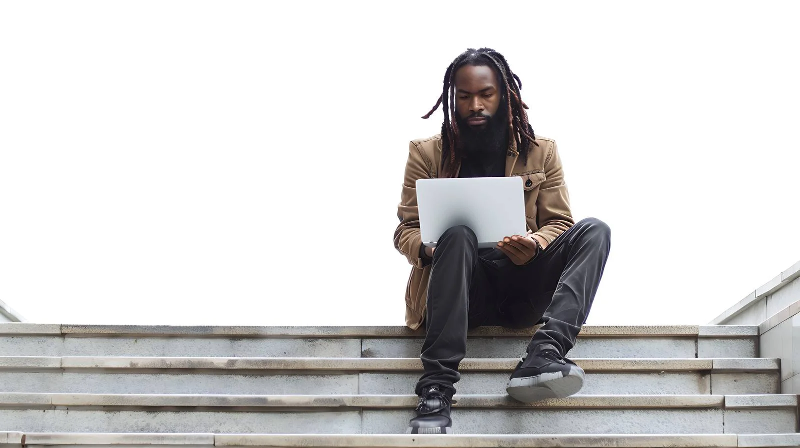 Young Businessman on Stairs — free download from Dotvec