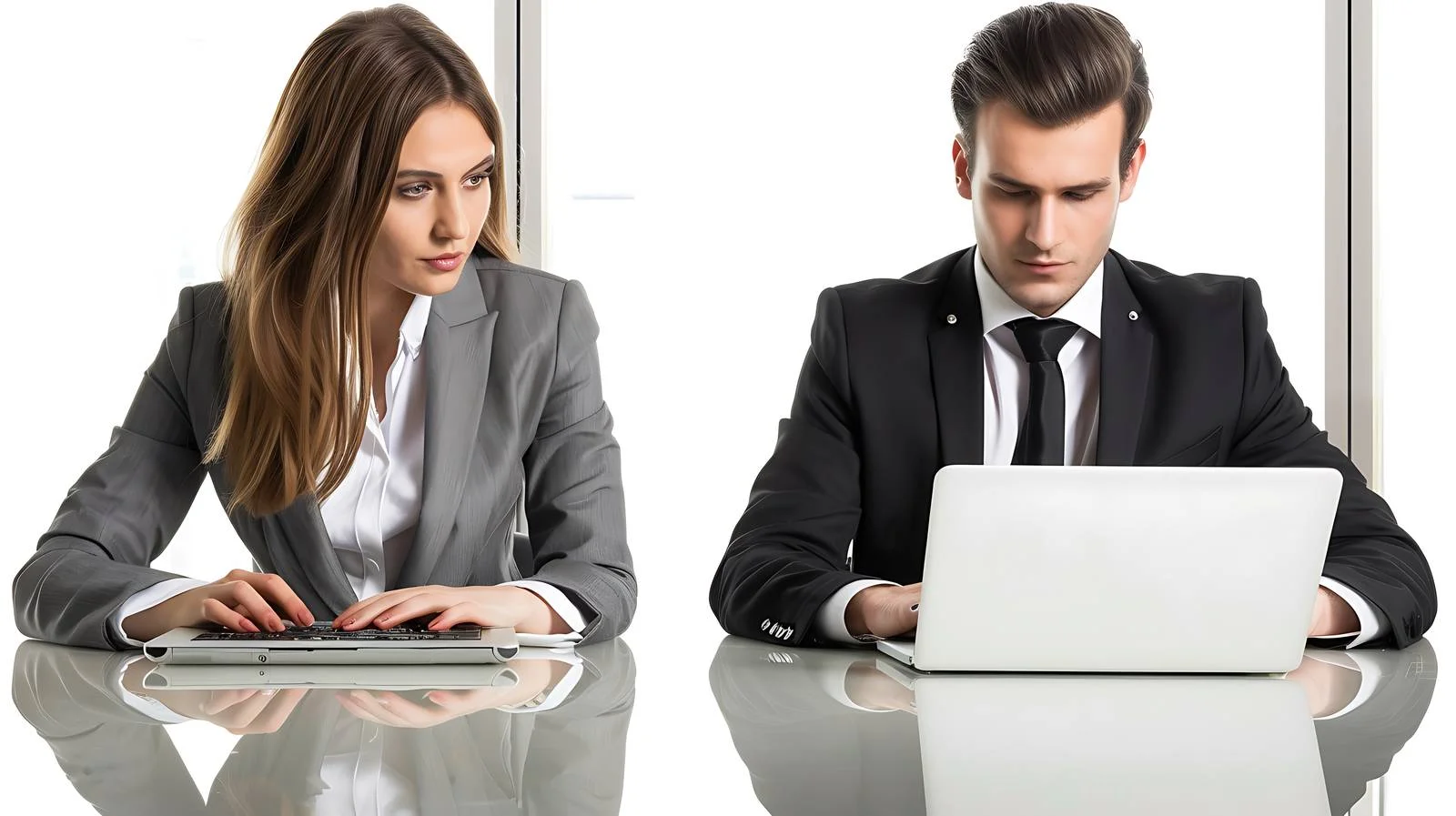 Business Professionals Laptop Collaboration — free download from Dotvec