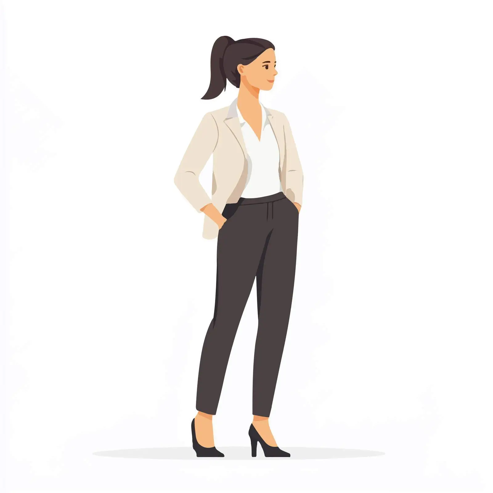 Smart Casual Attire for Young Businesswoman — free download from Dotvec