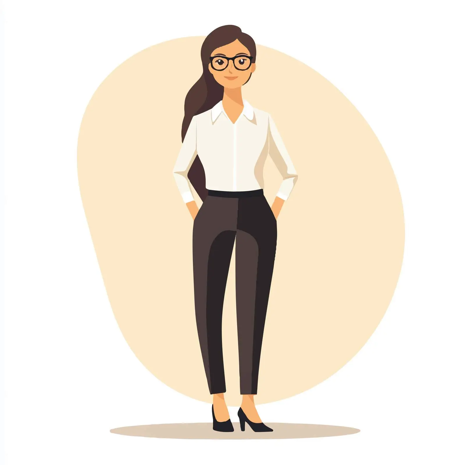 Smart Casual Businesswoman Vector Illustration — free download from Dotvec