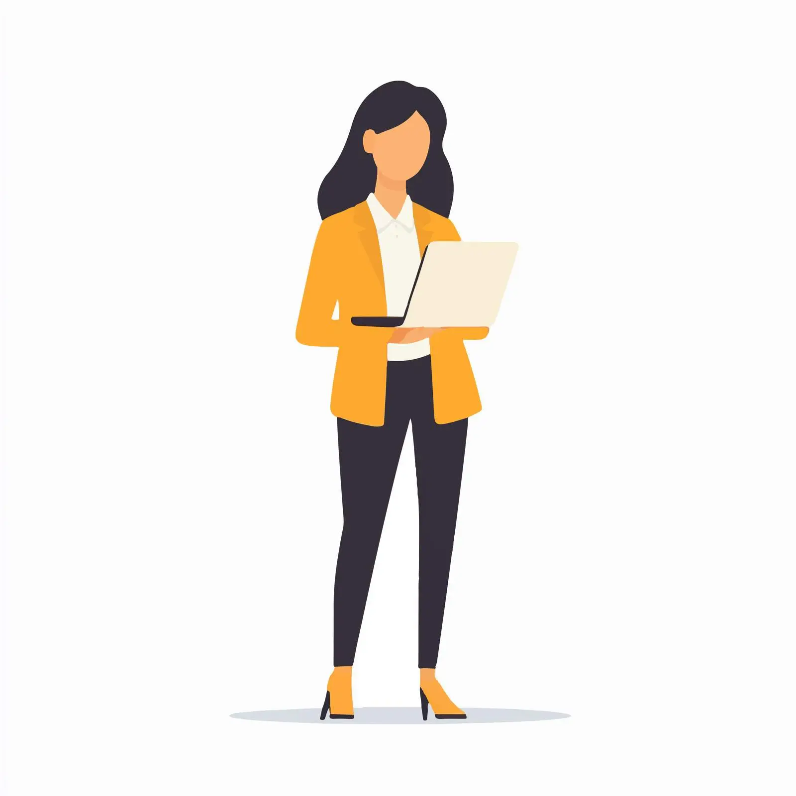 Young Businesswoman with Laptop Vector Illustration – free computers image from Dotvec