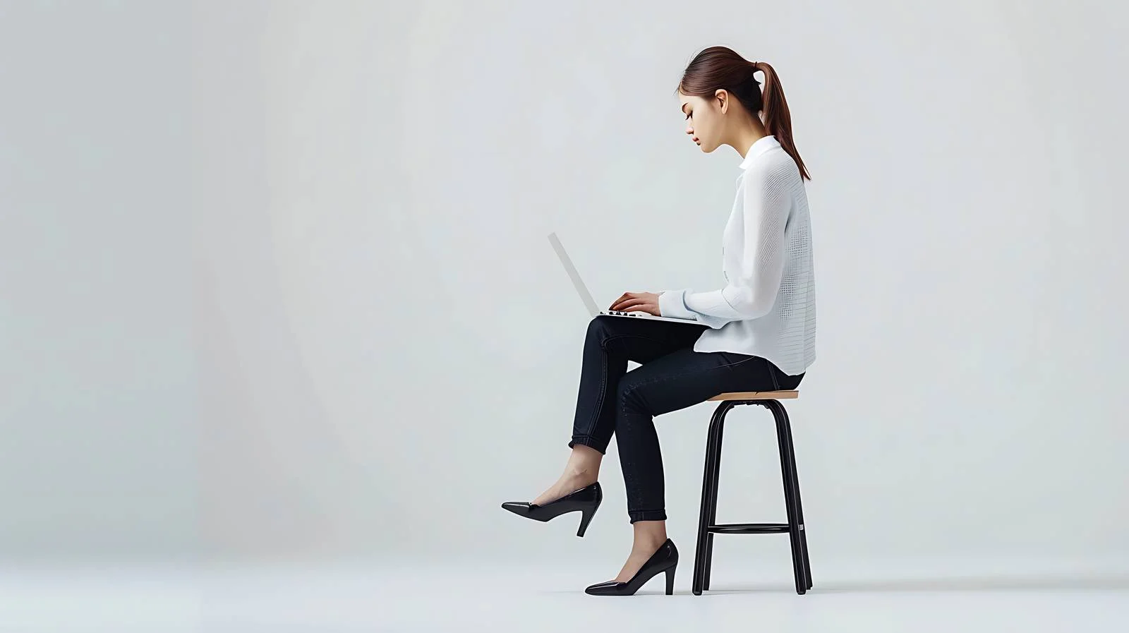 Focused Businesswoman at Modern Office Desk — free download from Dotvec