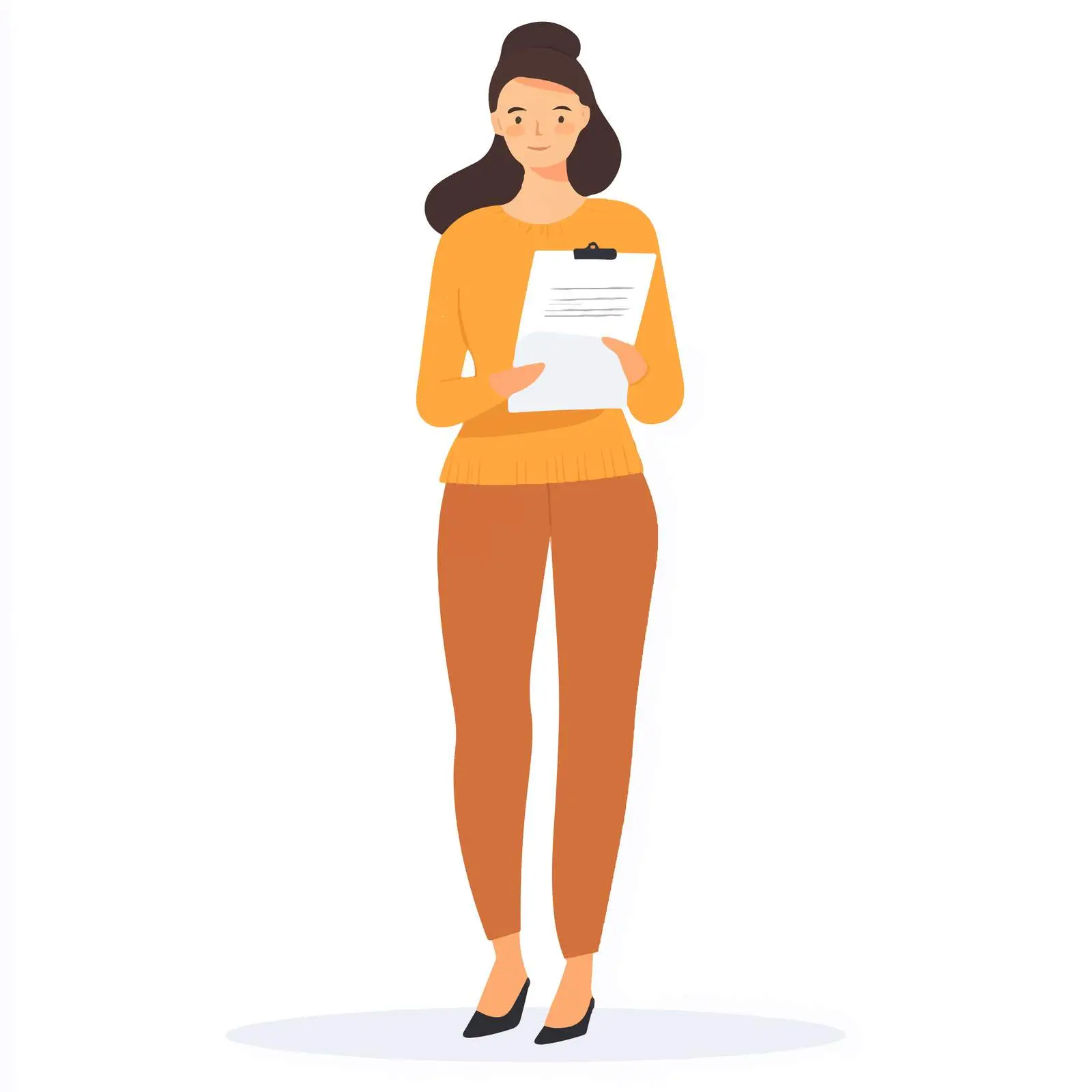 Young Casual Business Woman with Documents Vector — free download from Dotvec