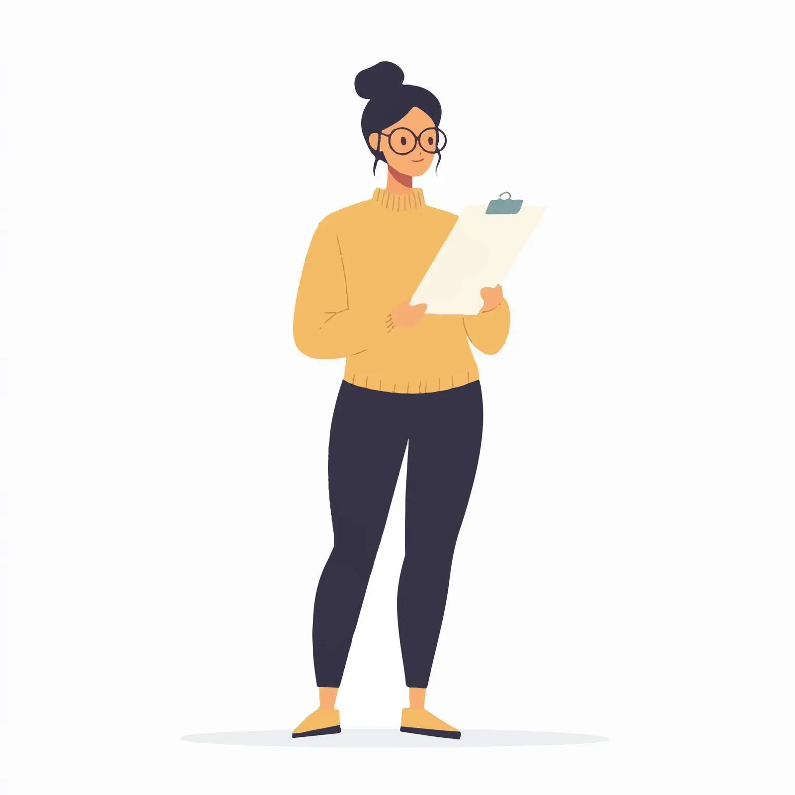 Casual Business Woman Holding Documents Vector — free download from Dotvec