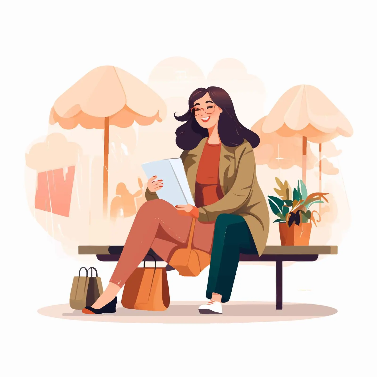 Elegant Women in Cheerful Fashion Vectors — free download from Dotvec