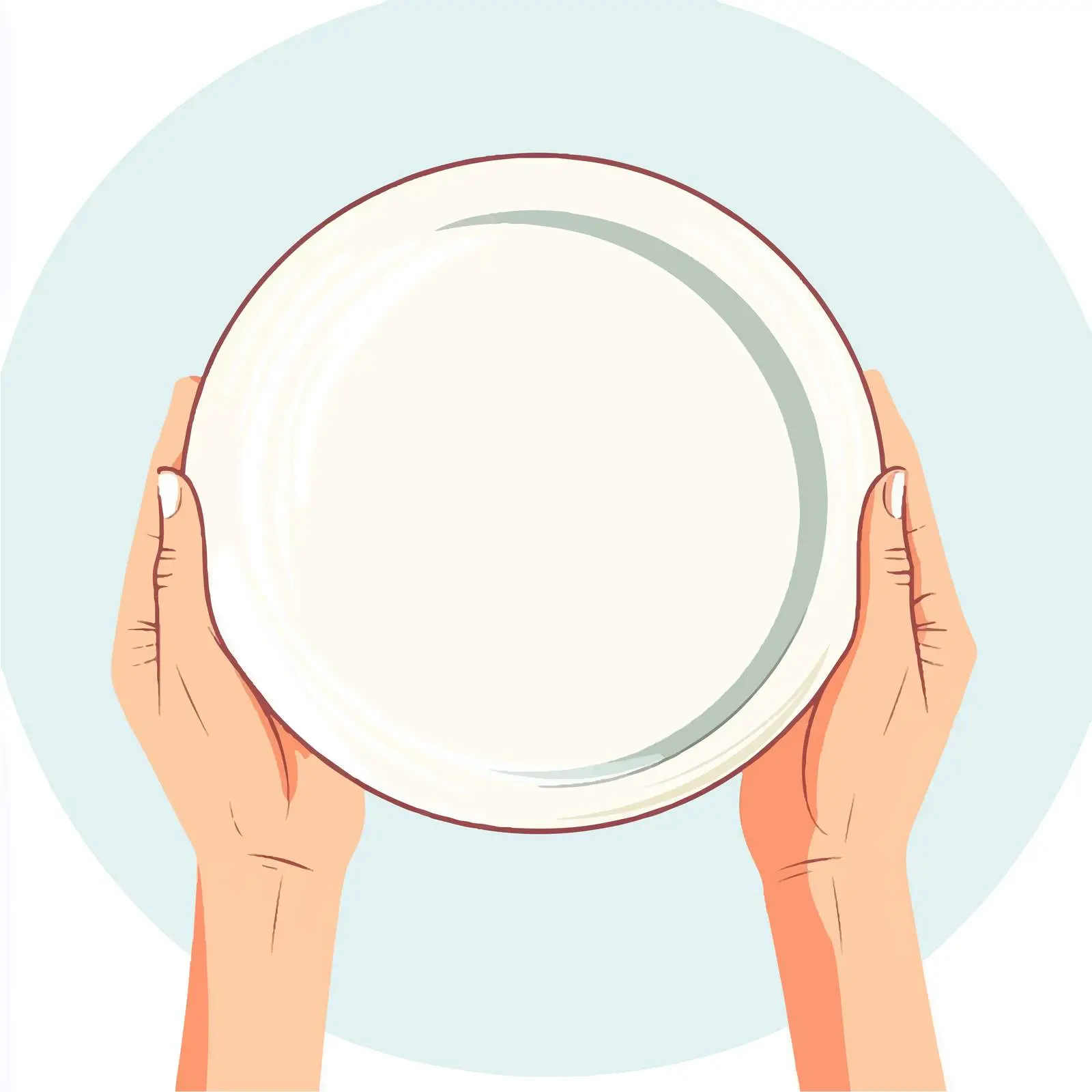 Young Chef Holding an Empty Round Plate — free download from Dotvec