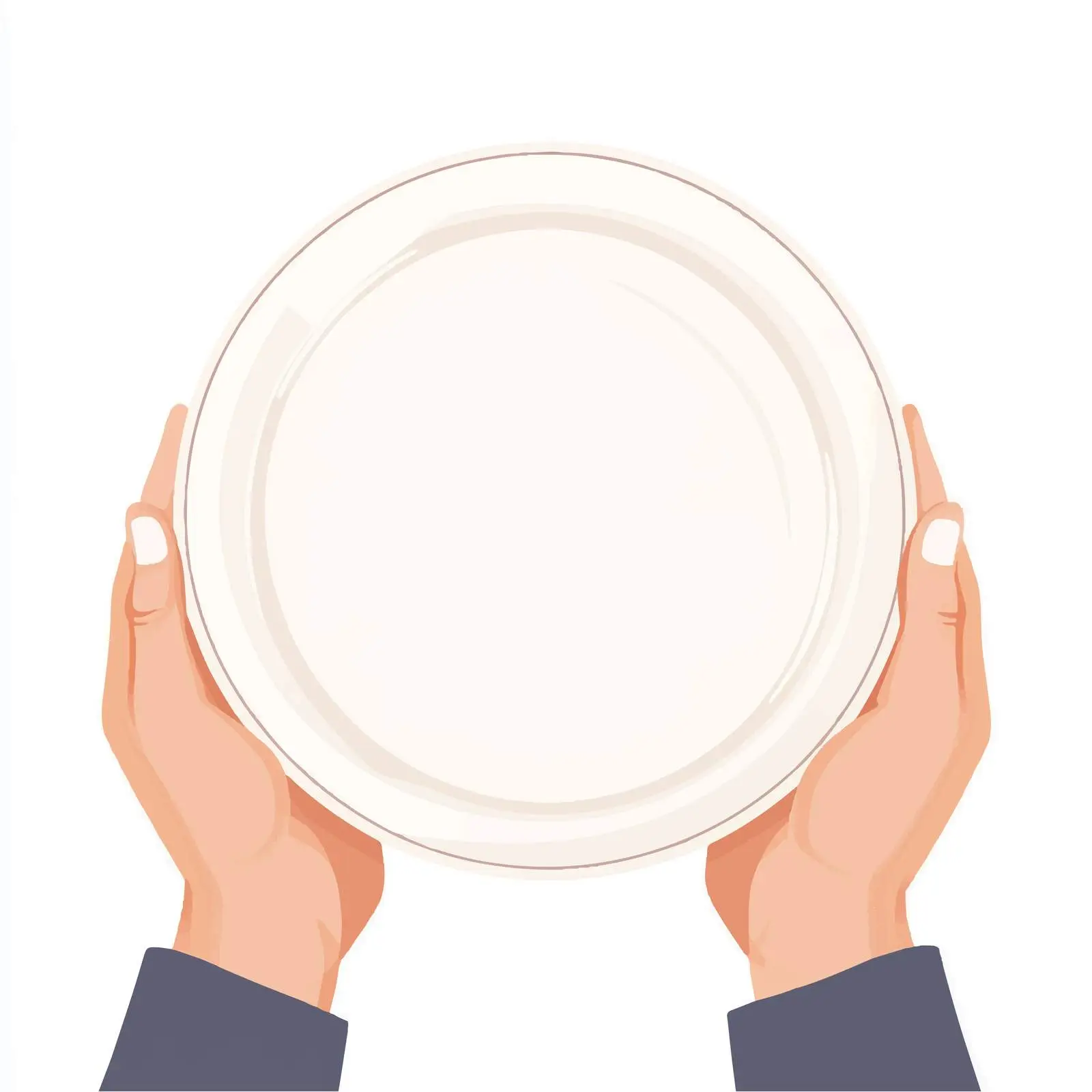 Young Chef with Empty Round Plate – free culinary creativity image from Dotvec