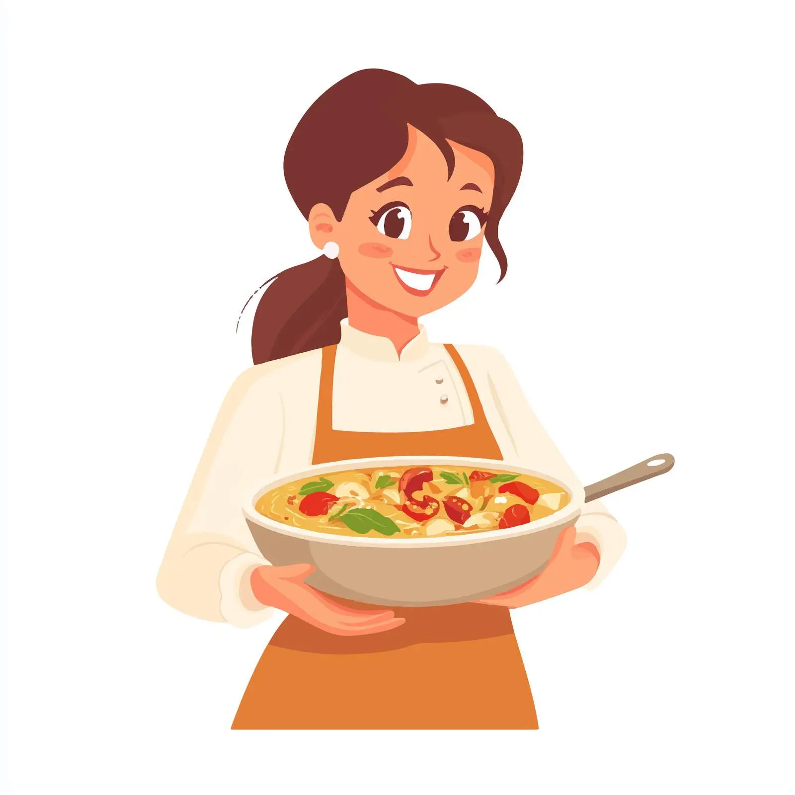 Happy Young Chef Cooking Delicious Stew – free tasty food image from Dotvec