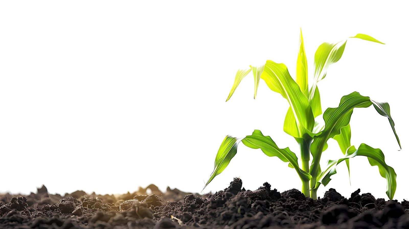 Vibrant Young Corn Plant in Morning Sunlight — free download from Dotvec