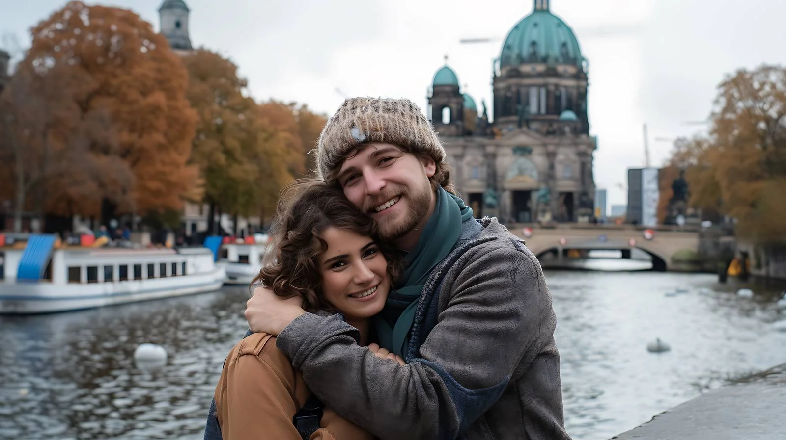 Romantic Couple By Berlin Cathedral — free download from Dotvec