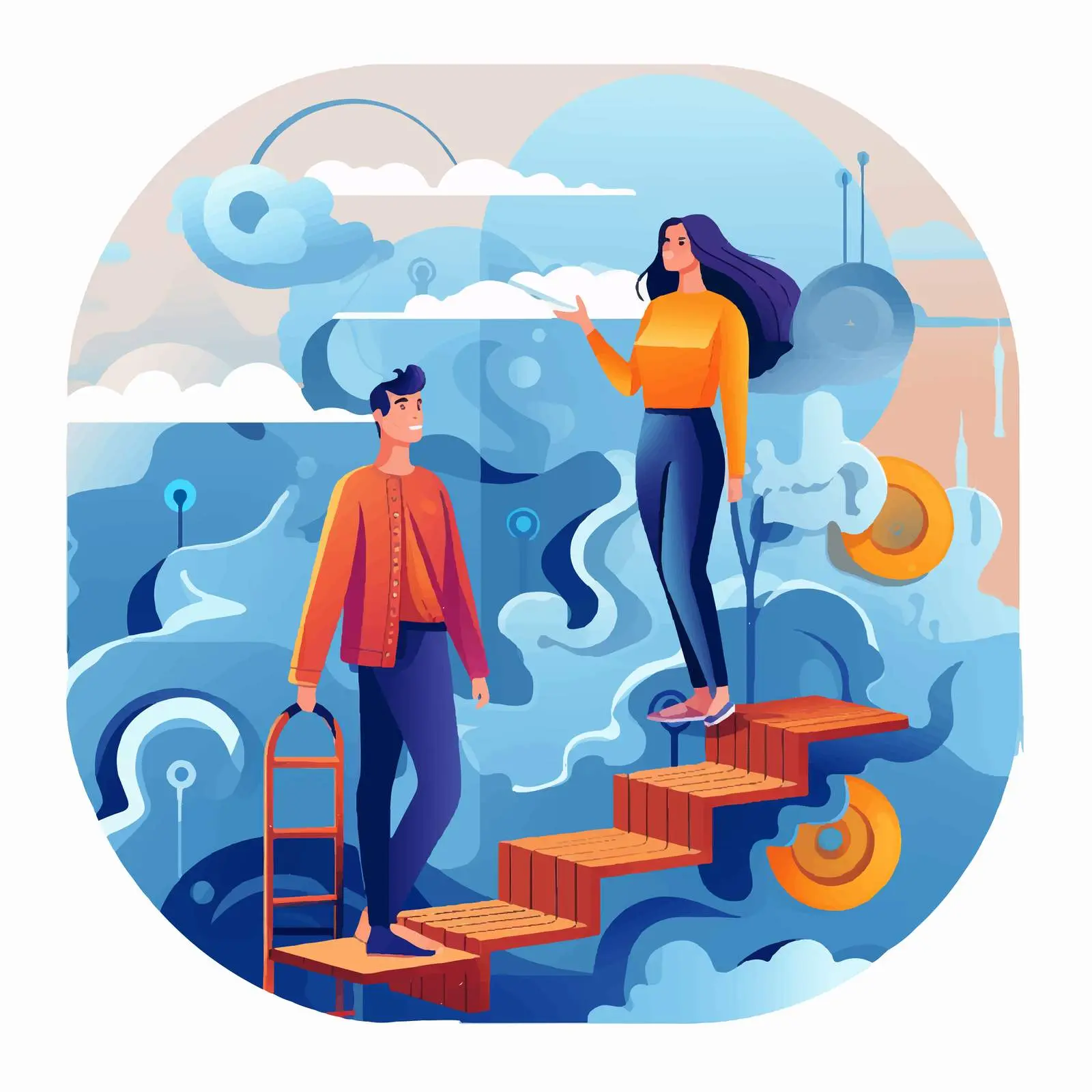 Young Couple Overcoming Future Challenges — free download from Dotvec