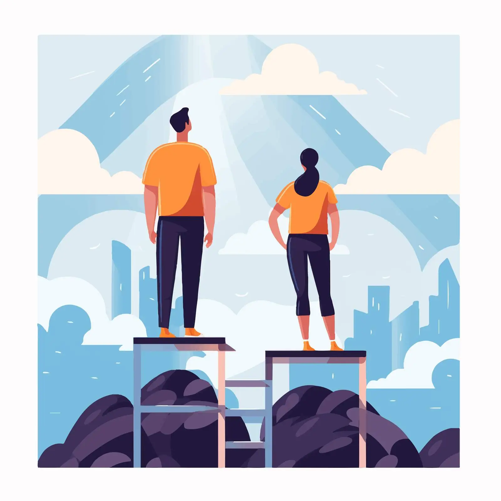 Young Couple Facing Future Challenges Together — free download from Dotvec