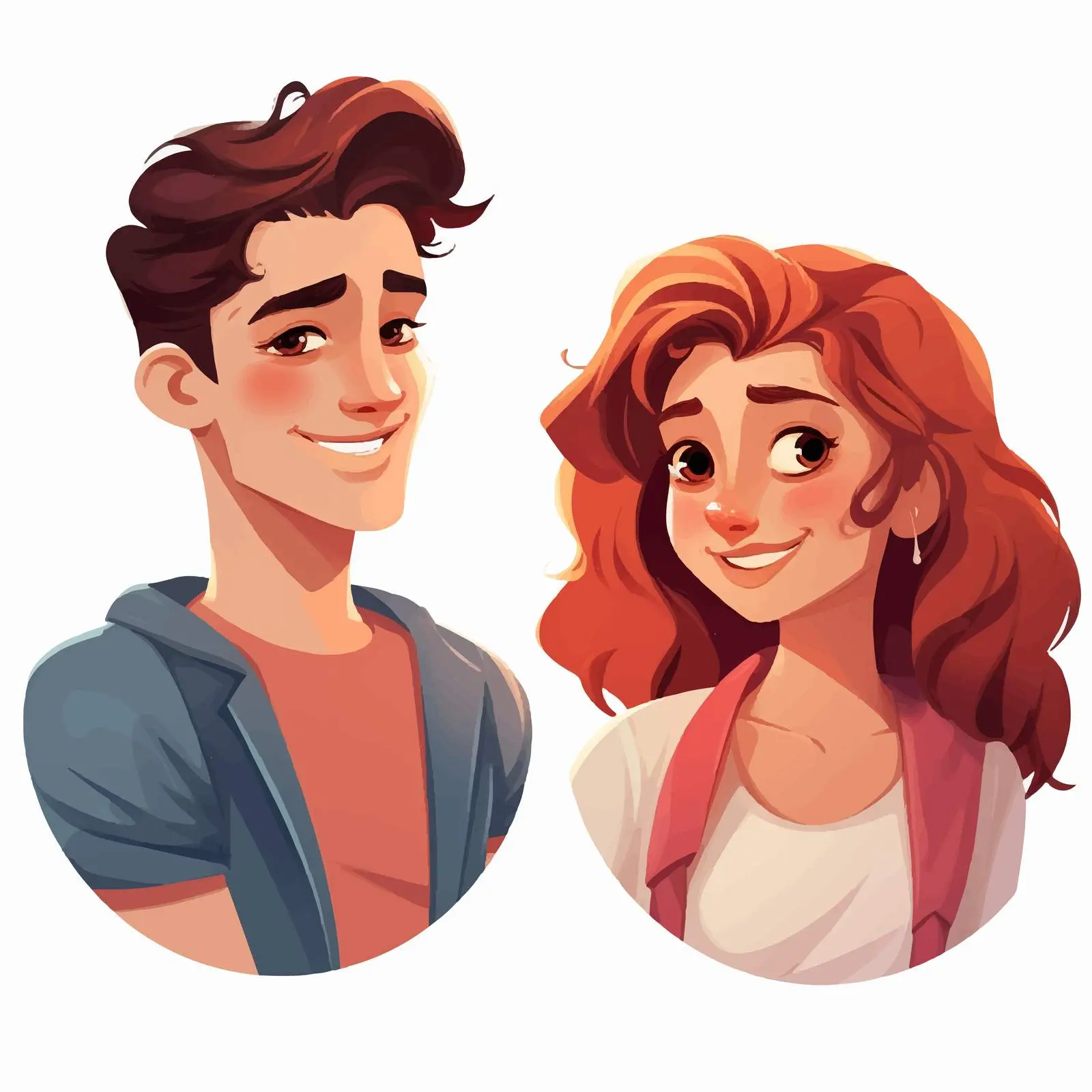Young Couple Cartoon Vector Characters — free download from Dotvec