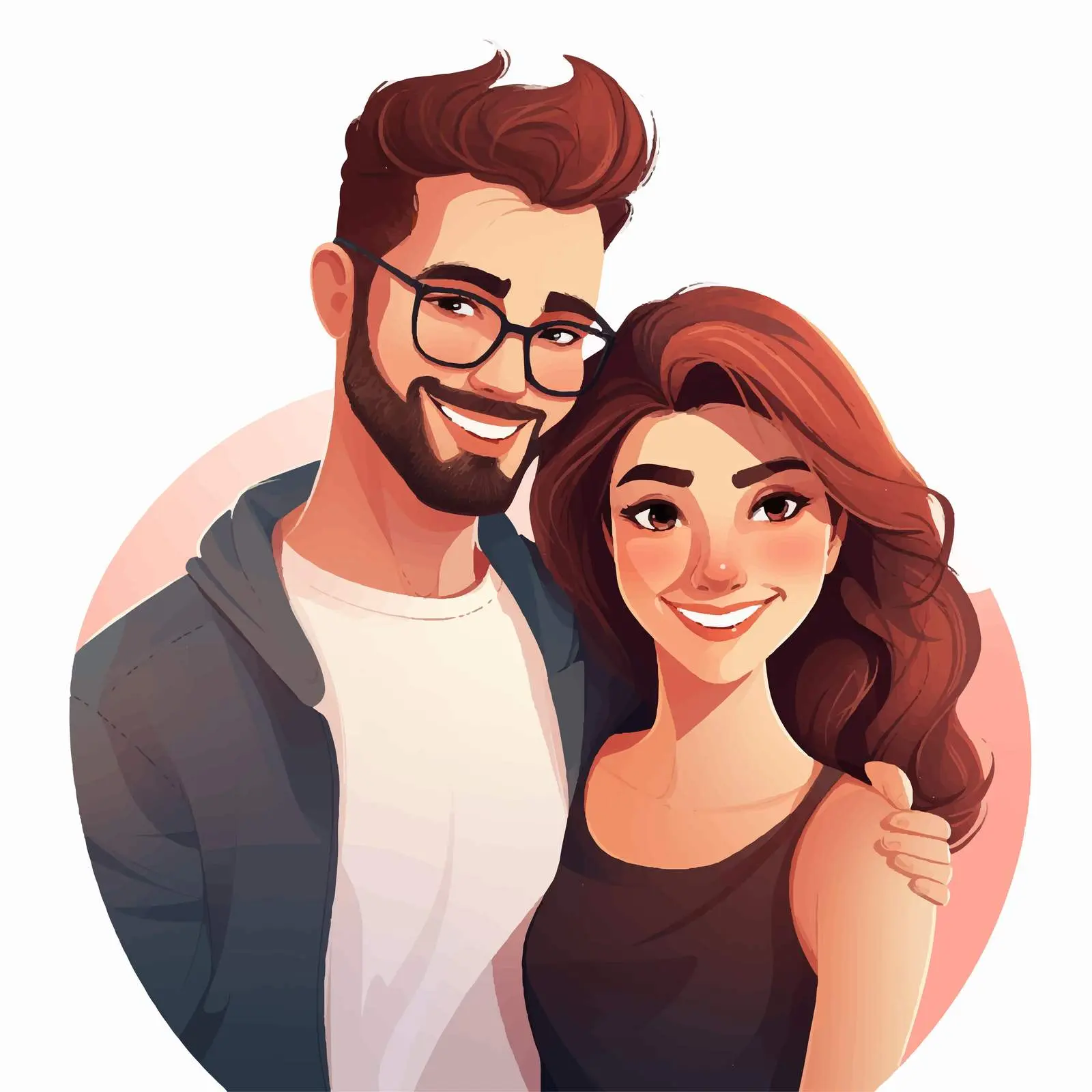 Young Couple Cartoon Lovers Character Vector Illustration – free couples illustration image from Dotvec