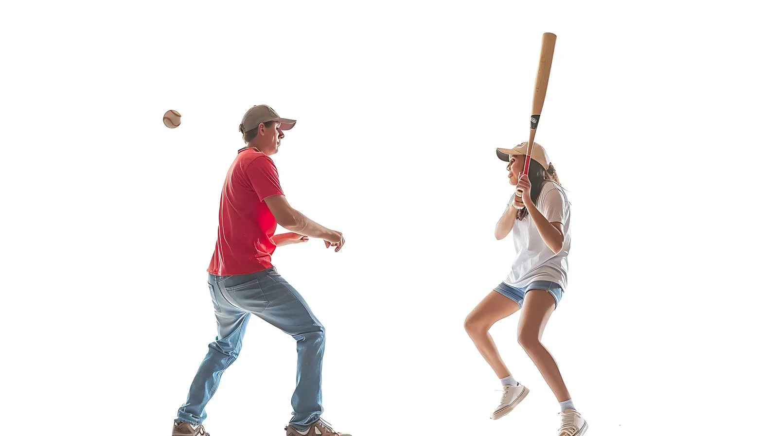 Couple Playing Baseball in Park — free download from Dotvec