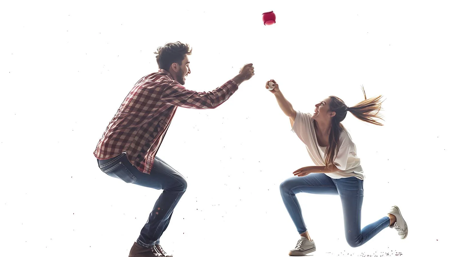 Couple Playing Baseball in Park — free download from Dotvec