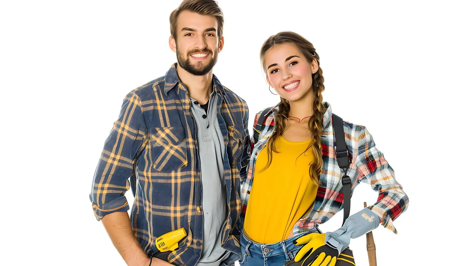 Home Renovation: Couple Painting Wall — free download from Dotvec