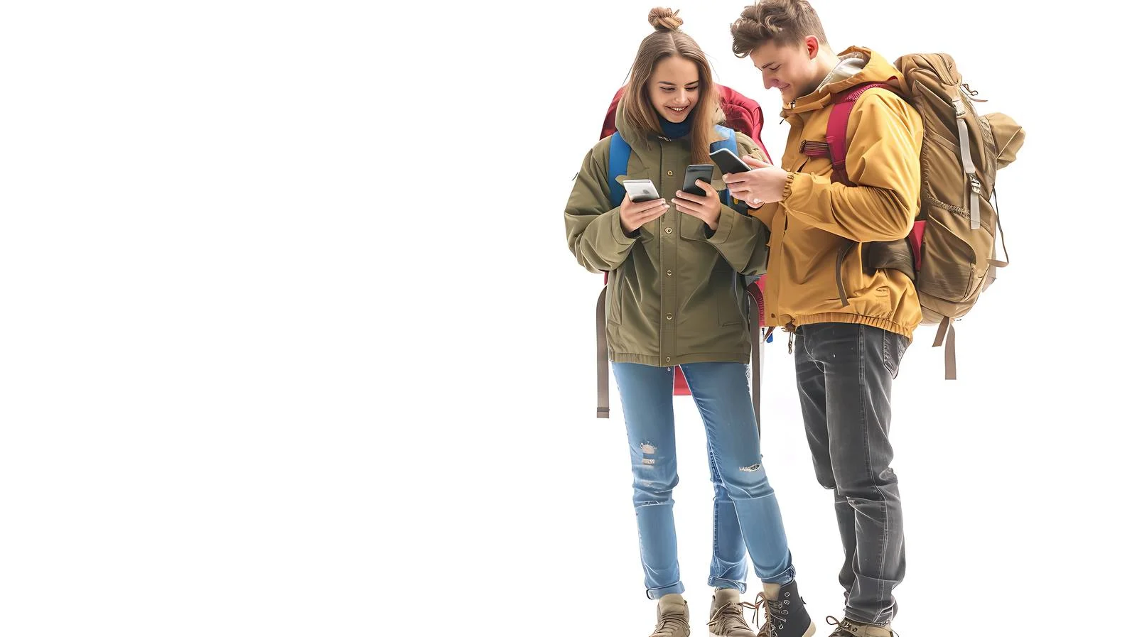 Riverside Check-In with Young Couple — free download from Dotvec