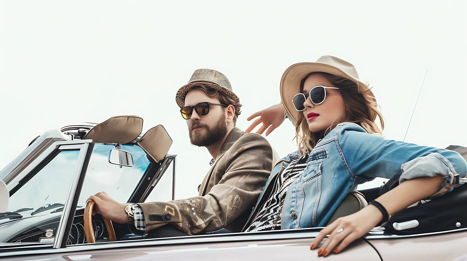Stylish Young Couples Traveling by Car — free download from Dotvec