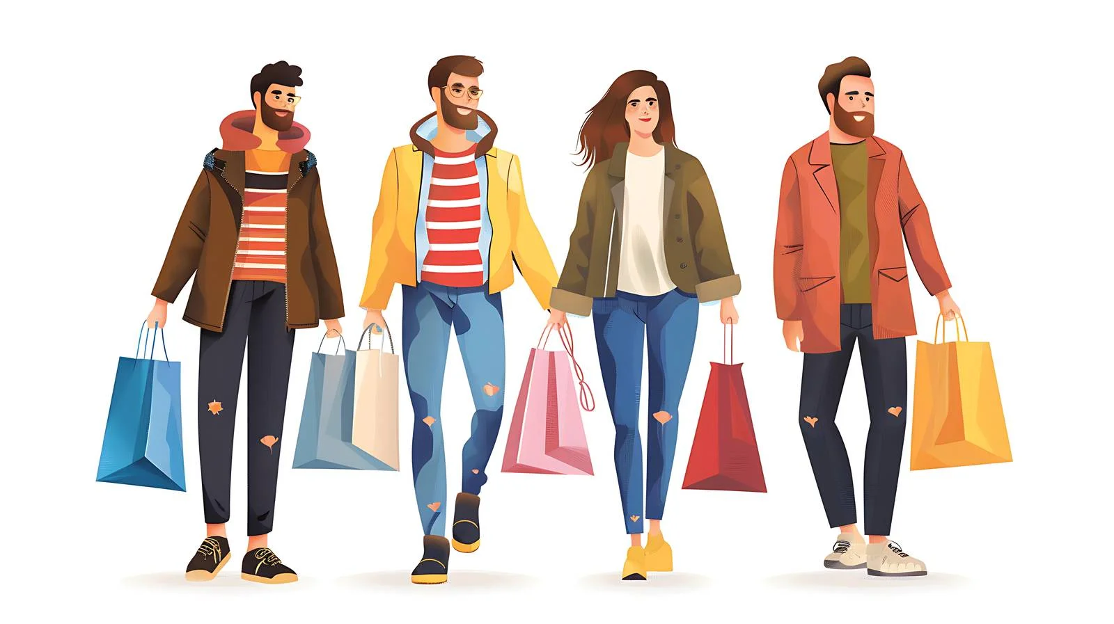 Young Couples Shopping Together — free download from Dotvec