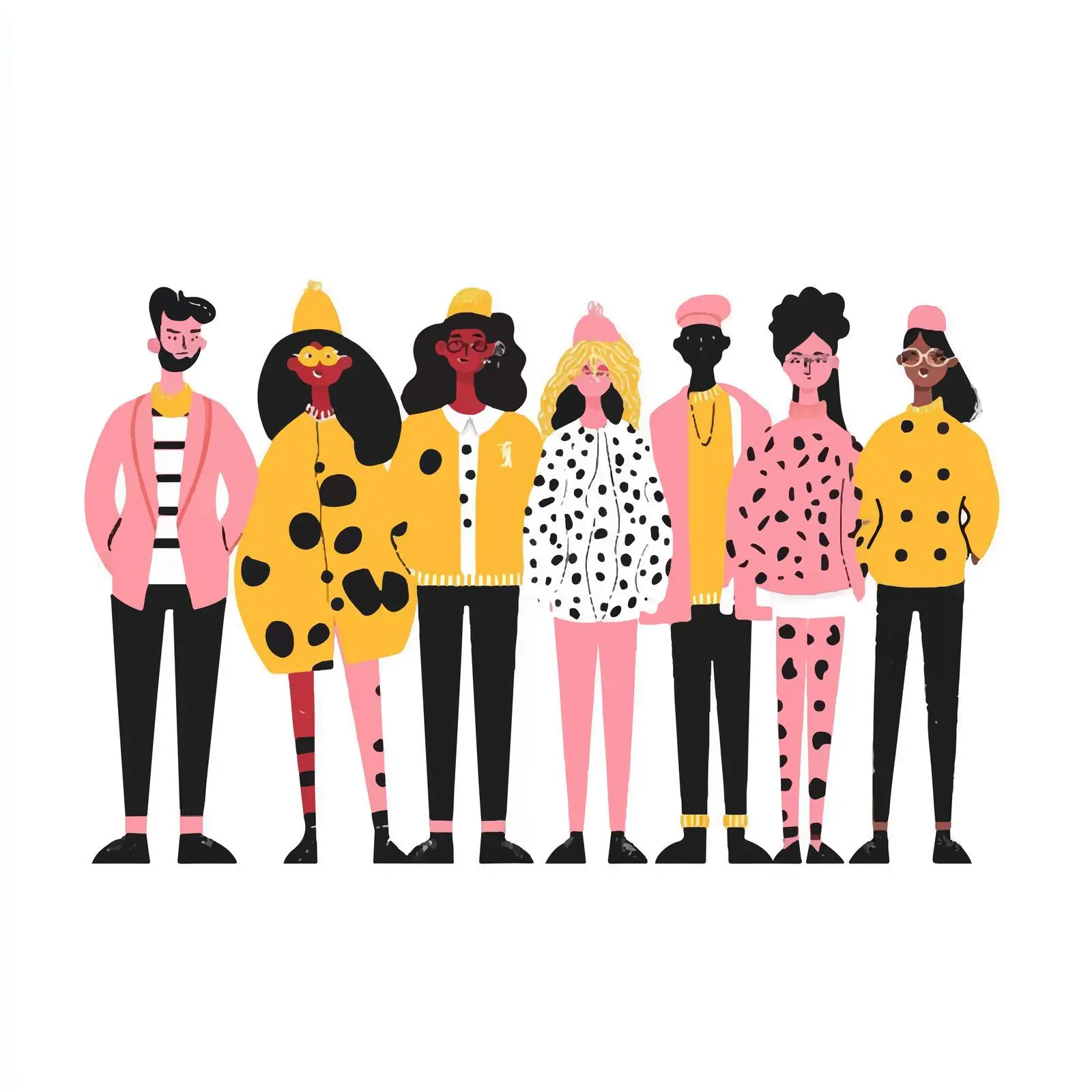 Diverse Multiethnic Business Team Vector Illustration — free download from Dotvec