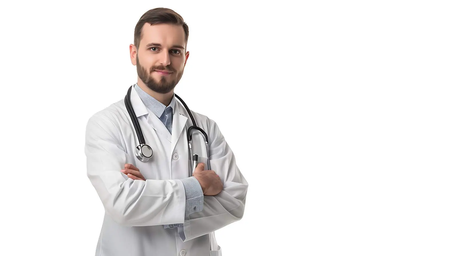 Young Doctor Entering Office with Confidence – free healthcare environment image from Dotvec