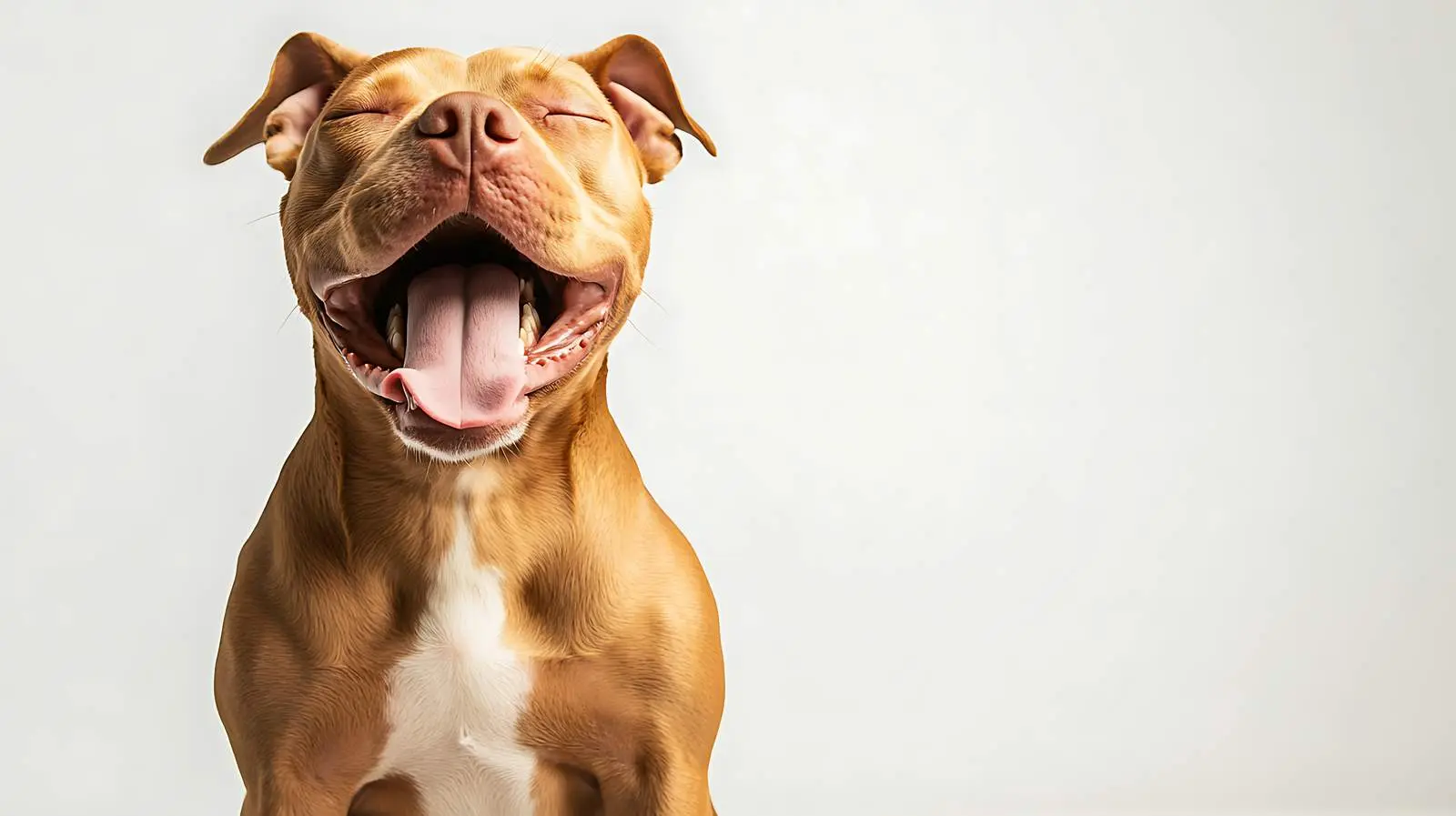 Yawning Young Pitbull Dog Isolated on White — free download from Dotvec