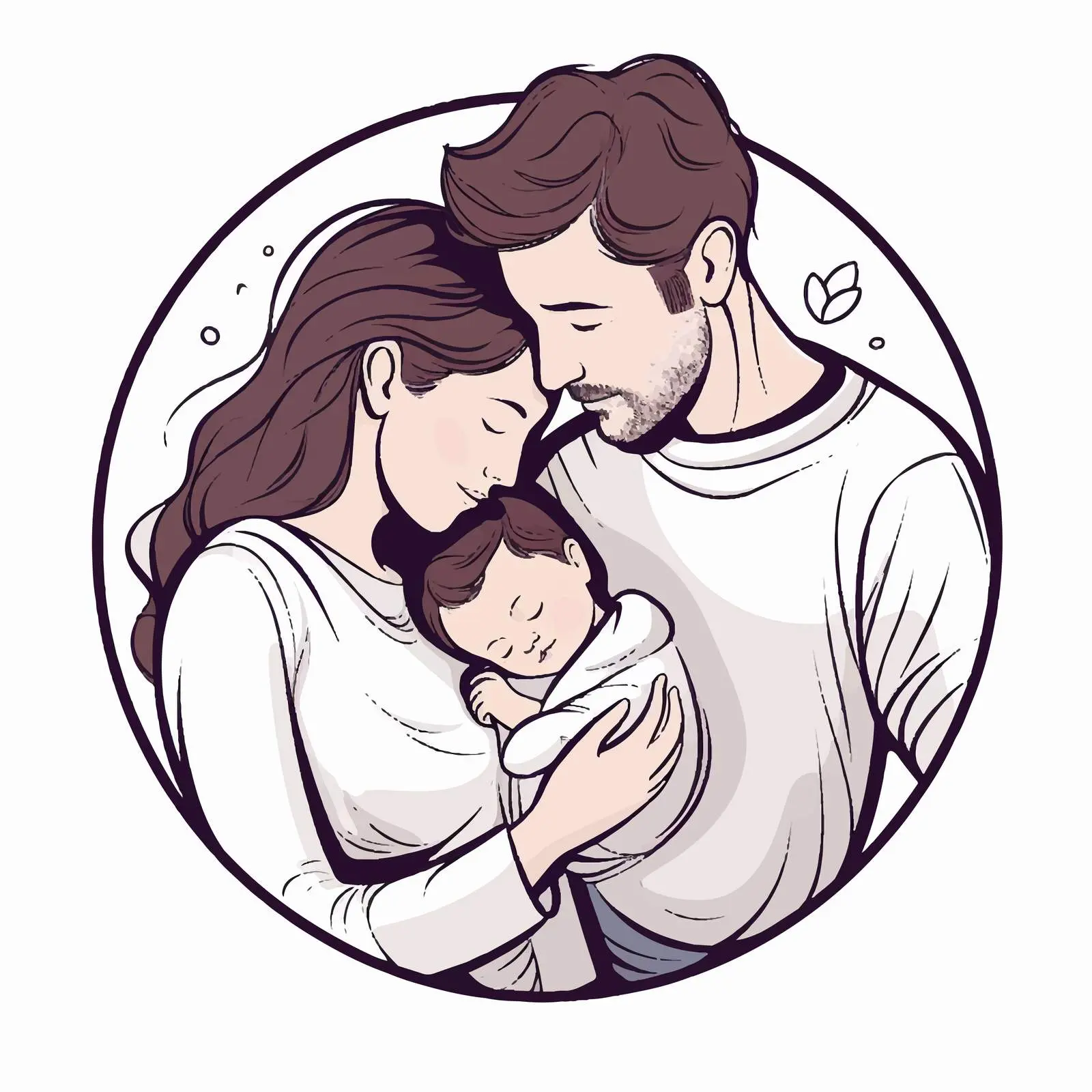 Newborn Embrace: Family Love and Warmth — free download from Dotvec