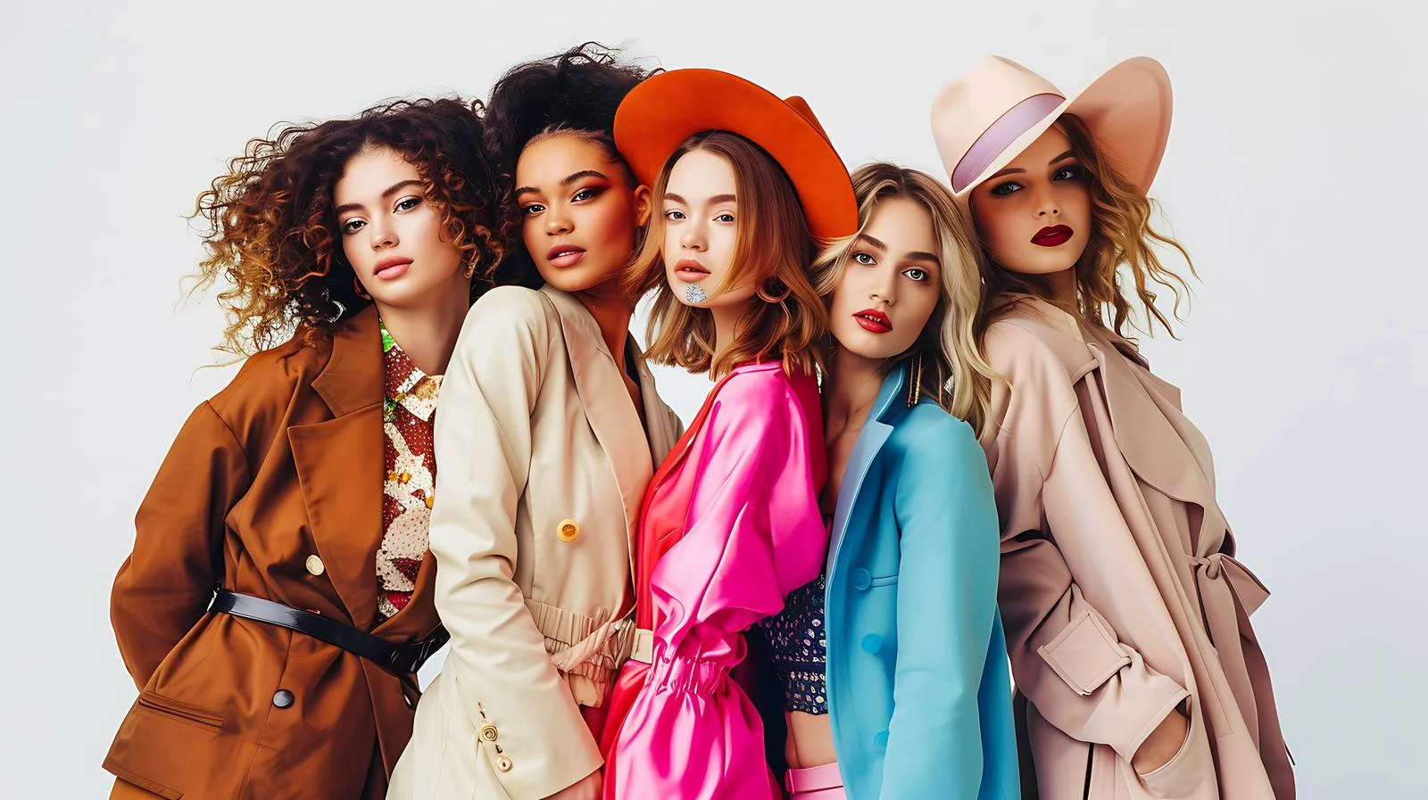 Fashionable Young Women White Background — free download from Dotvec