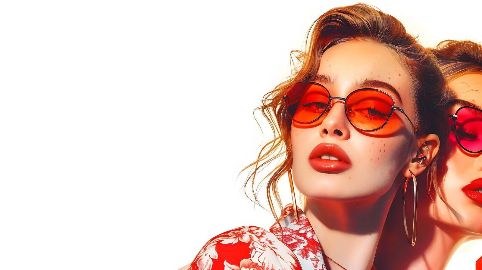 Fashionable Young Women White Background — free download from Dotvec