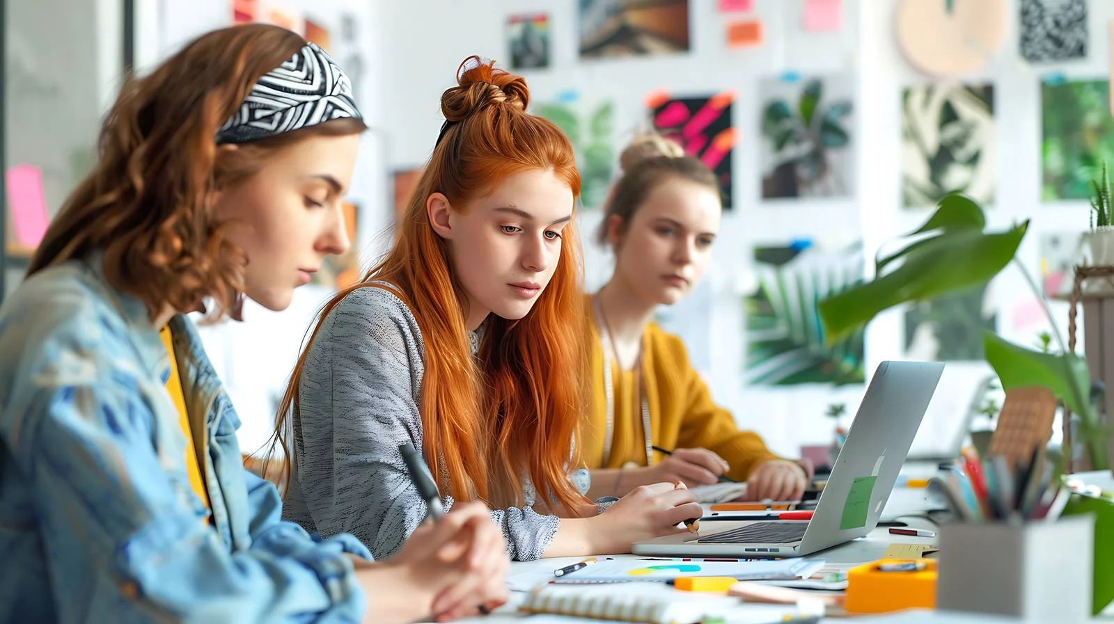 Creative young women in modern office workspace — free download from Dotvec
