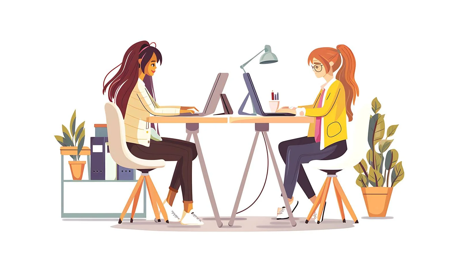 Professional Female Designers Office Scene — free download from Dotvec