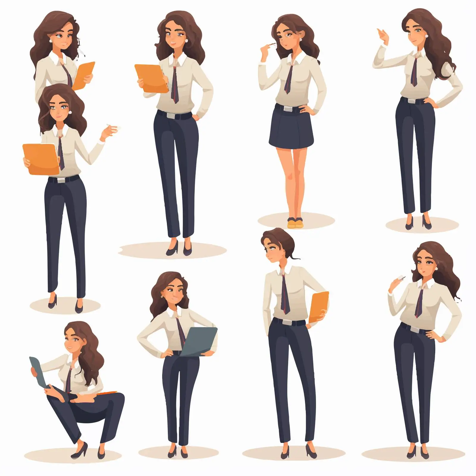 Young Female Office Worker in Smart Clothing — free download from Dotvec