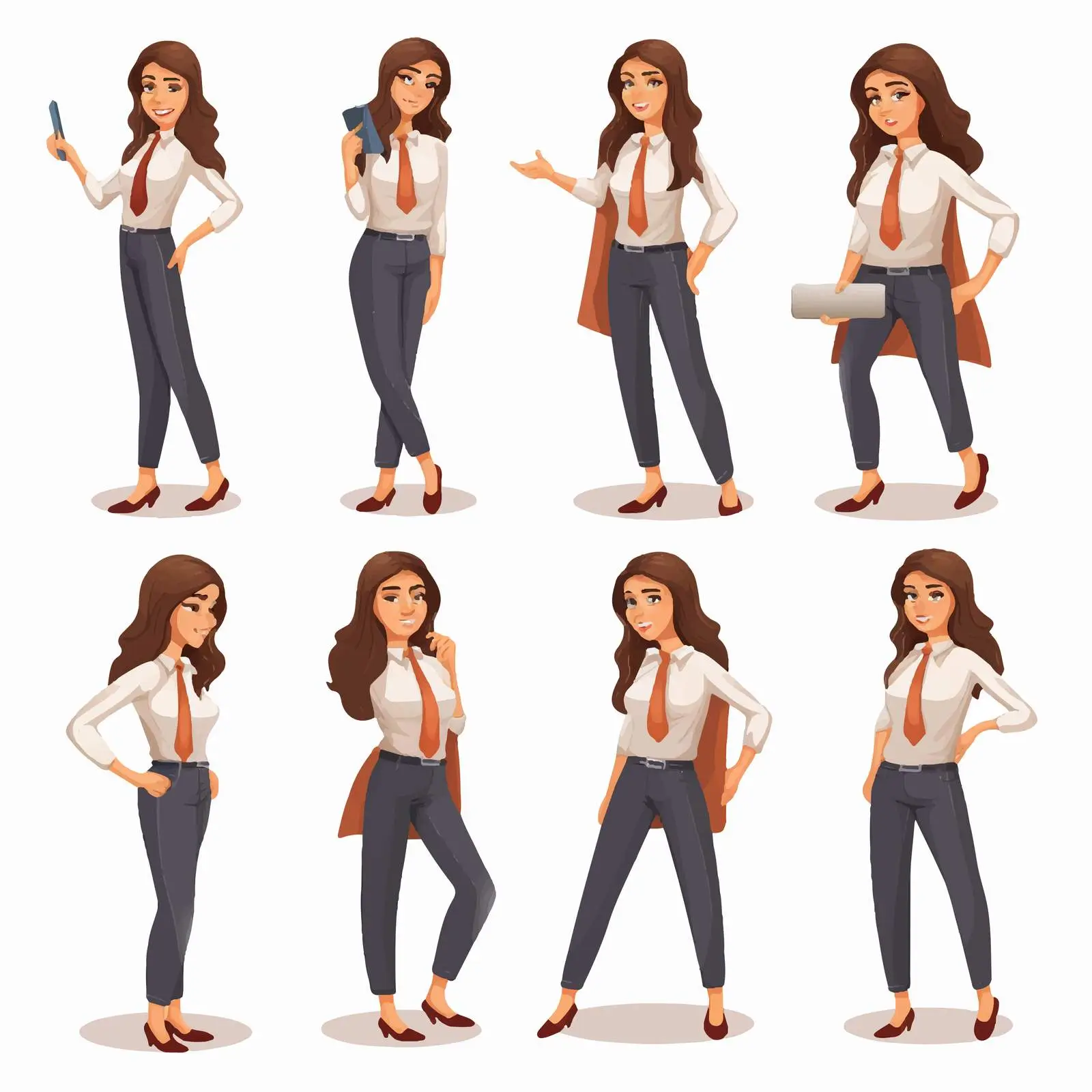 Young Female Office Worker in Smart Clothing — free download from Dotvec