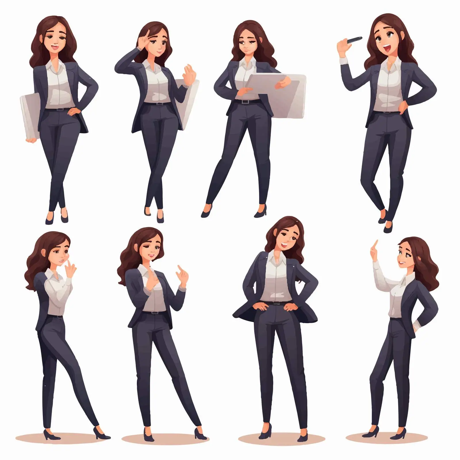 Young Female Office Worker in Smart Clothing — free download from Dotvec