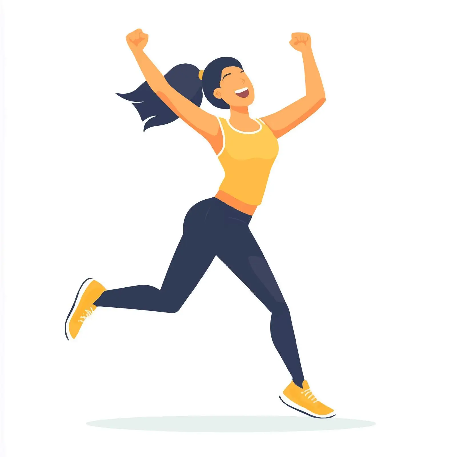 Fitness Woman Celebrating Success and Victory — free download from Dotvec