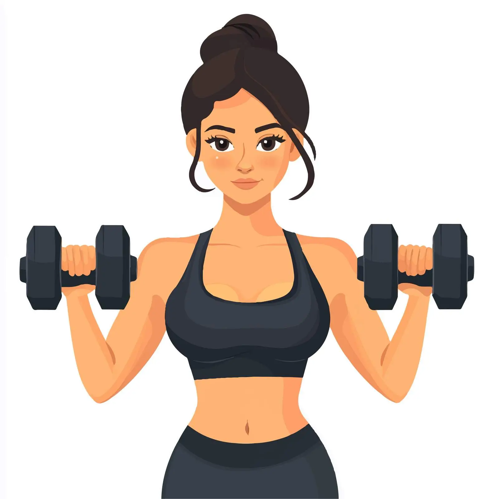Young Fitness Woman with Dumbbells — free download from Dotvec