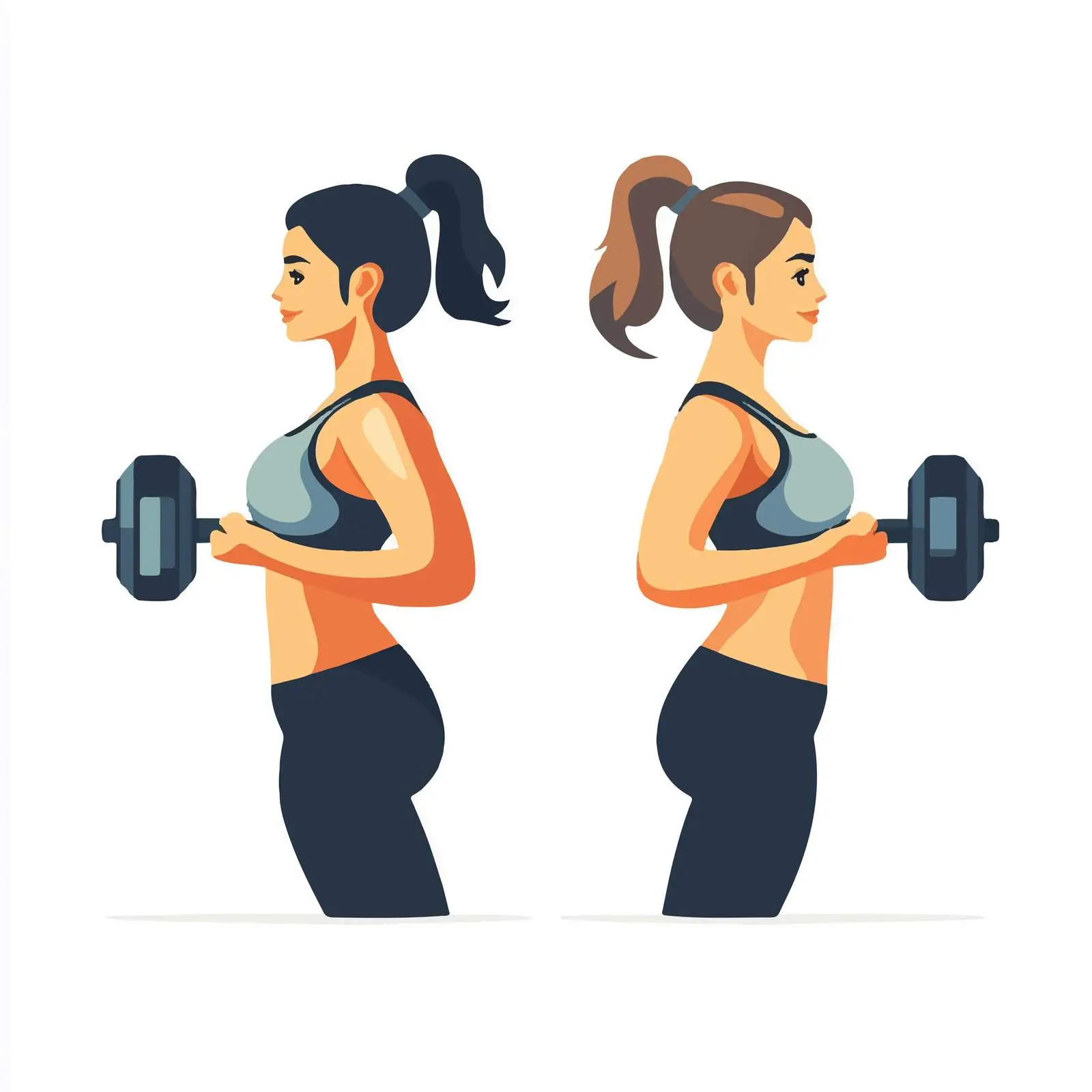 Young Fitness Woman with Dumbbells — free download from Dotvec