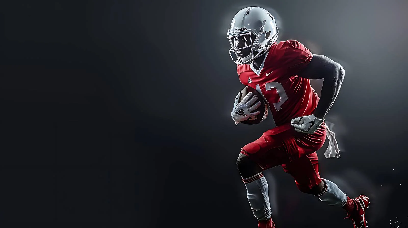 Dynamic Footballer Sprinting in Dim Light — free download from Dotvec