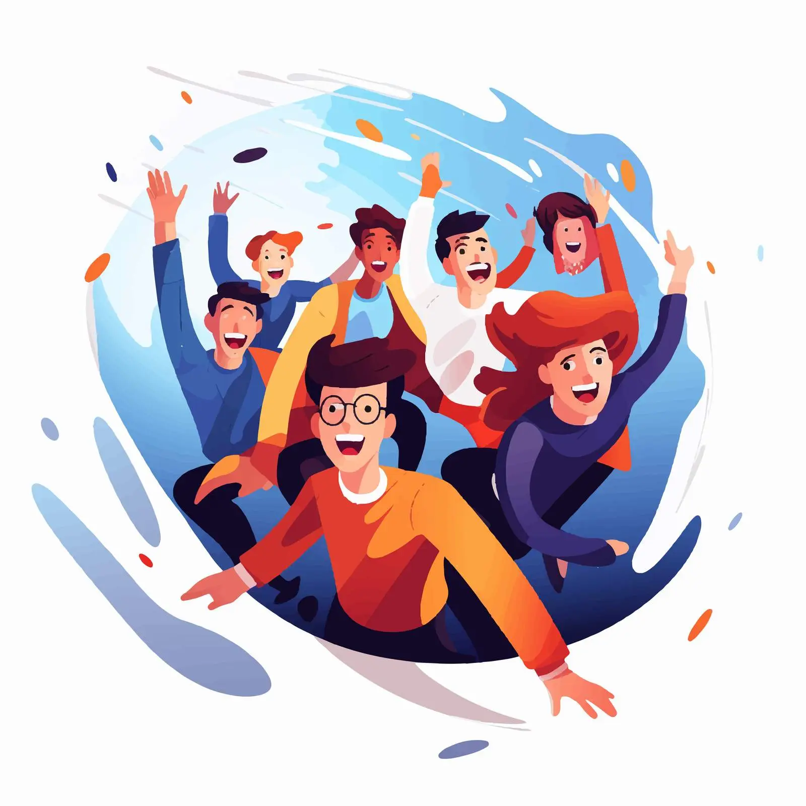 Joyful Young People Jumping and Laughing — free download from Dotvec