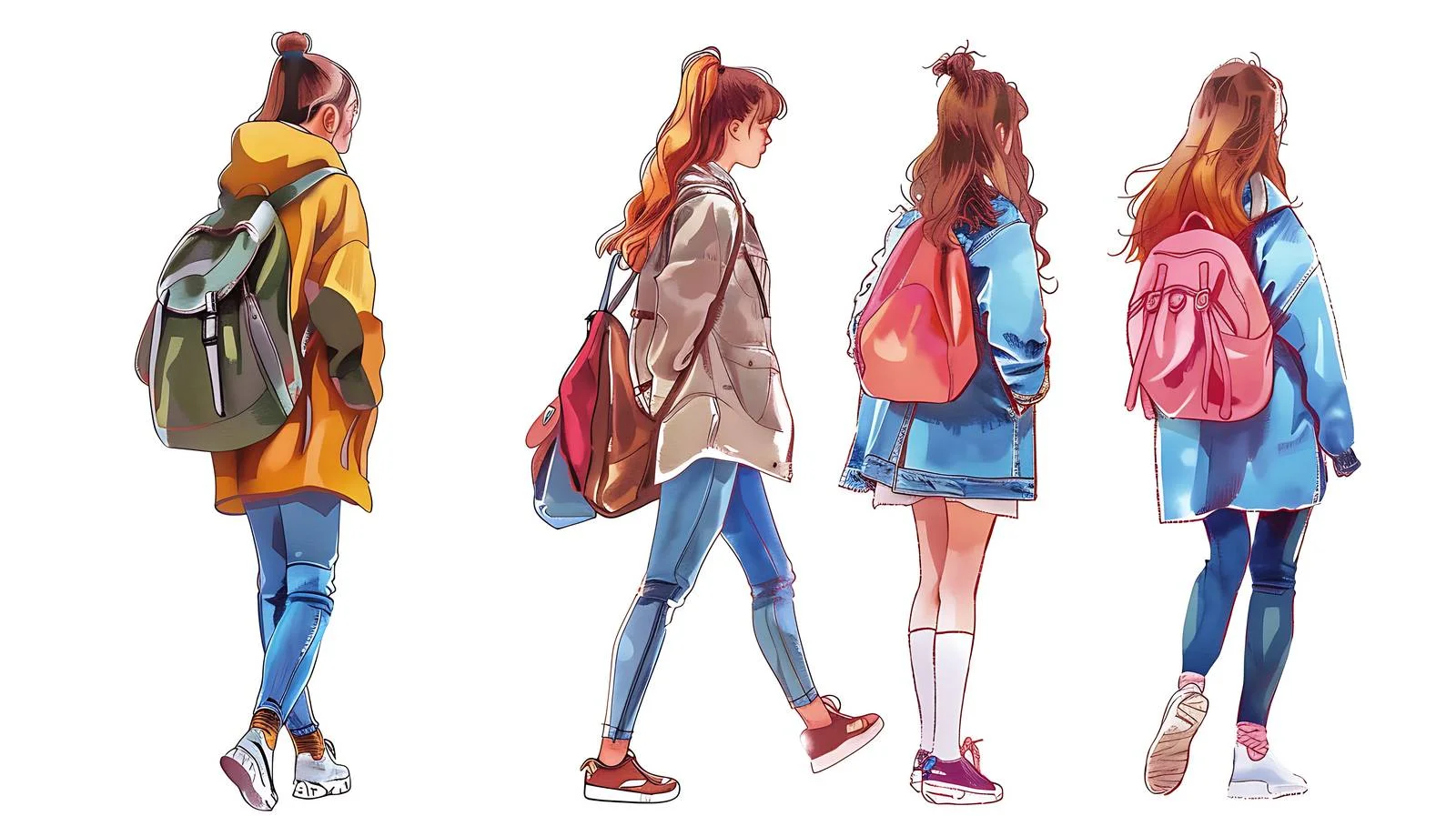 Urban Street Girls Portrait — free download from Dotvec