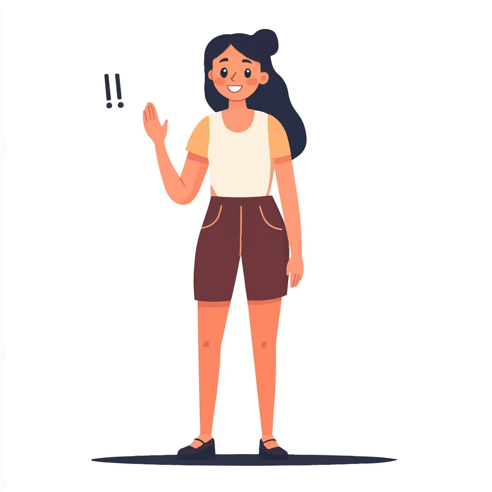 Young Woman Greeting with a Friendly Smile — free download from Dotvec