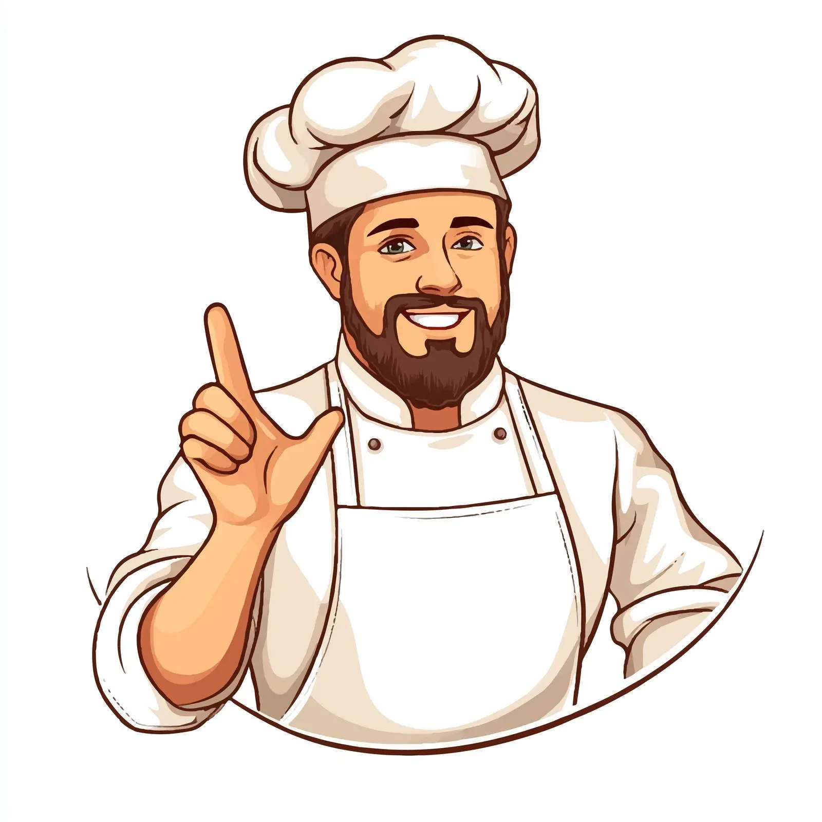 Young Gourmet Chef Okay Sign Vector Illustration — free download from Dotvec