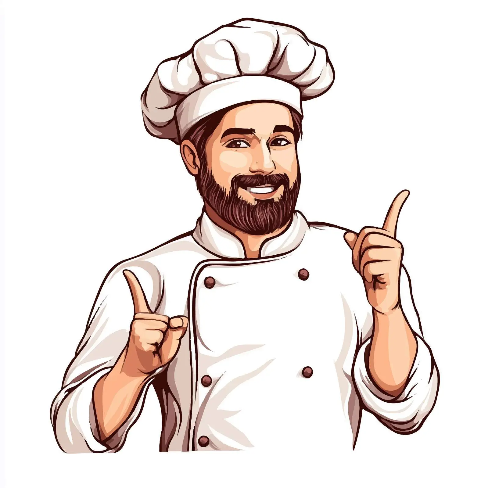 Young Gourmet Chef Giving Okay Sign — free download from Dotvec