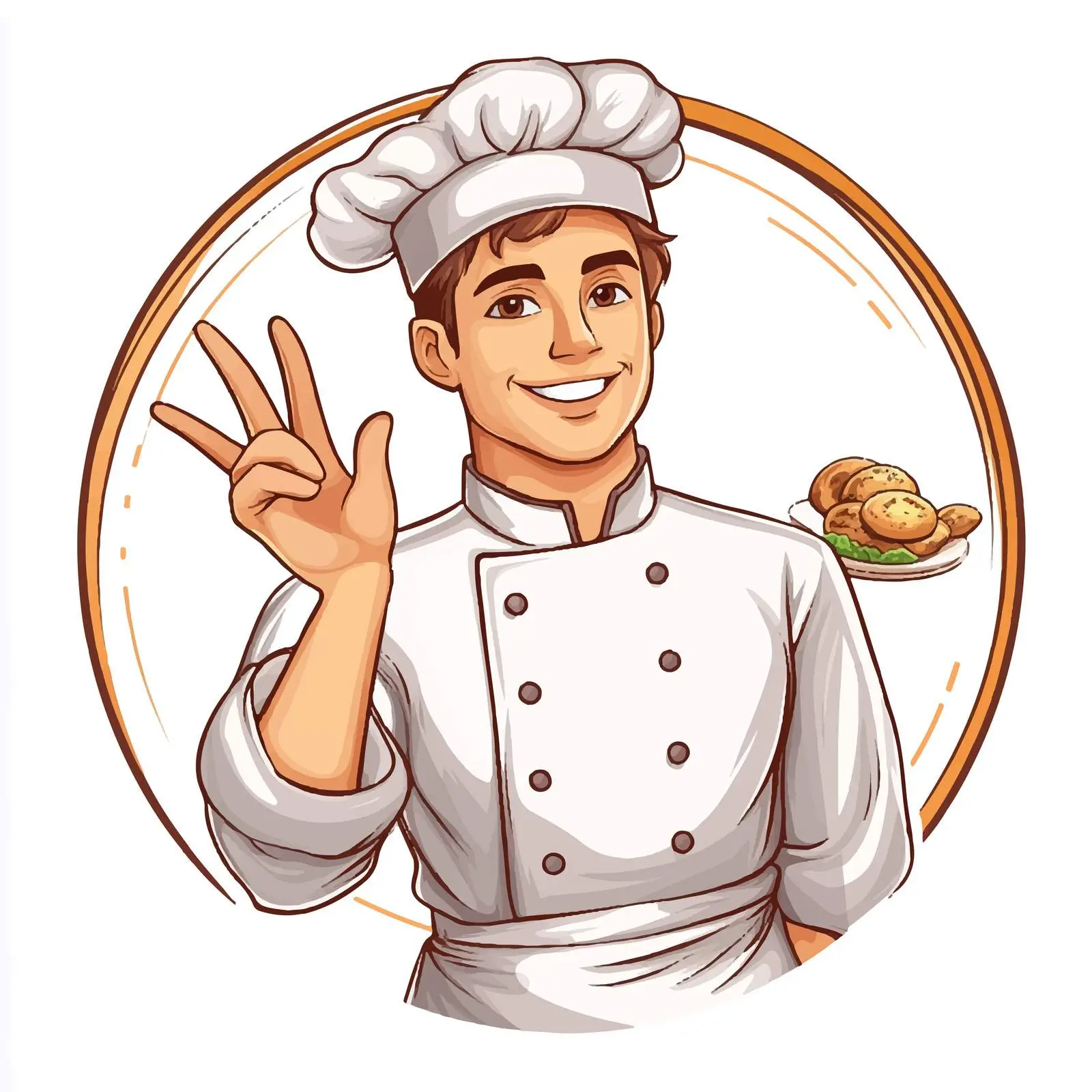 Young Gourmet Chef Making Okay Sign — free download from Dotvec