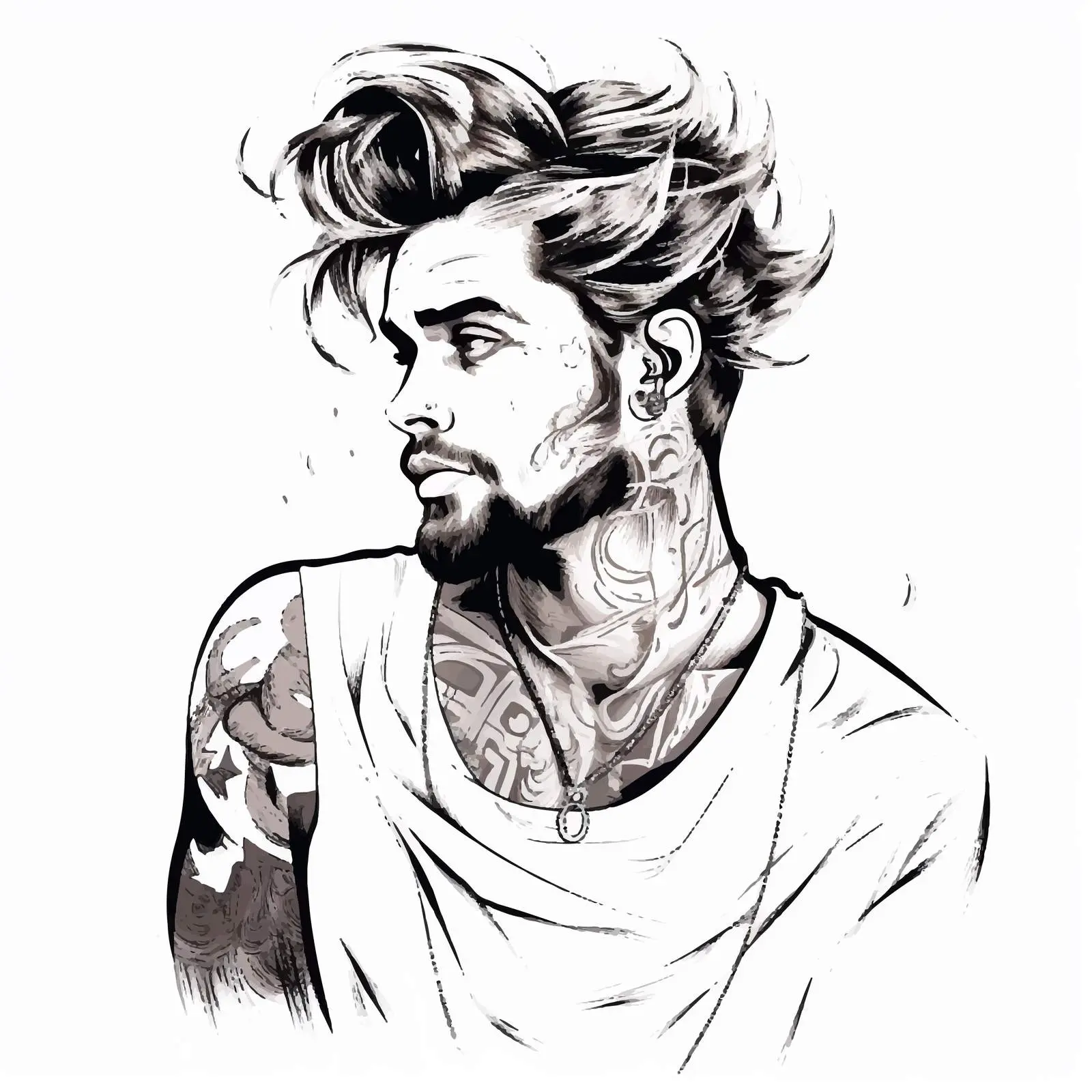 Young Guy Tattoo Master Handwritten Design — free download from Dotvec